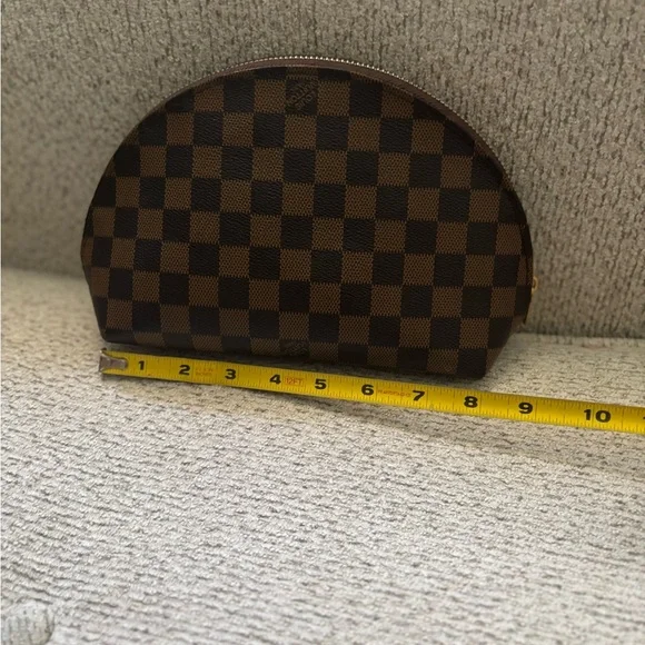 Checkered Brown Cosmetic *Fashion Pouches - Picture 6 of 17